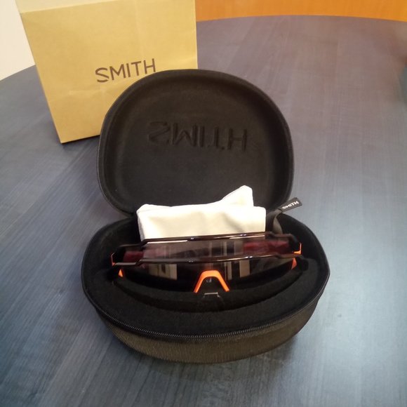Smith Optics Unisex Shift MAG Sunglasses in Black Matte Cinder/Orange - Picture 6 of 8